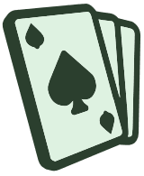 Poker cards in drawn style